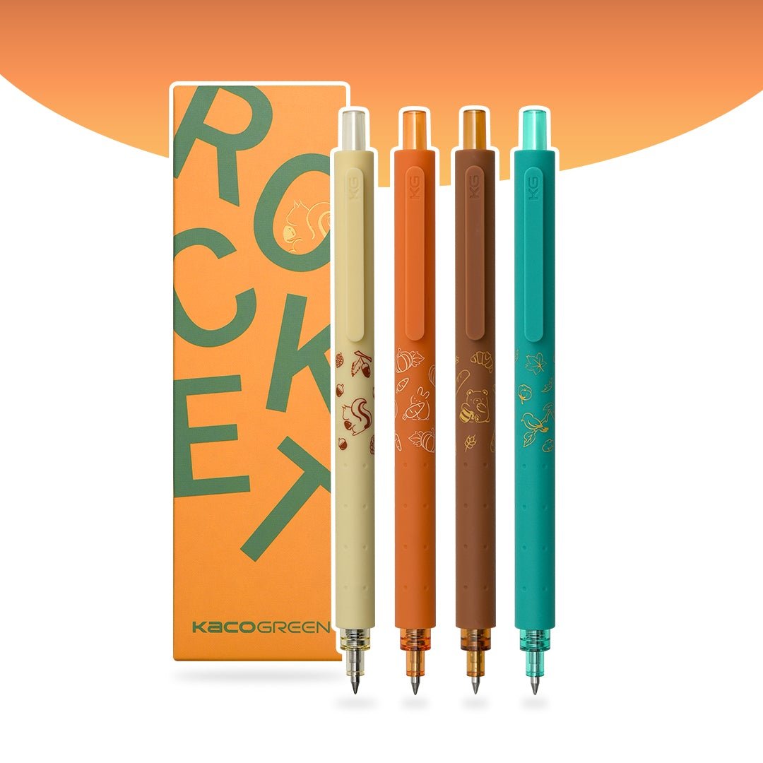 ROCKET Harvest Gel Pen - Pack of 4 - Black Ink - INDOFUTURE - ROCKET Harvest Pack of 4 - GEL PENS