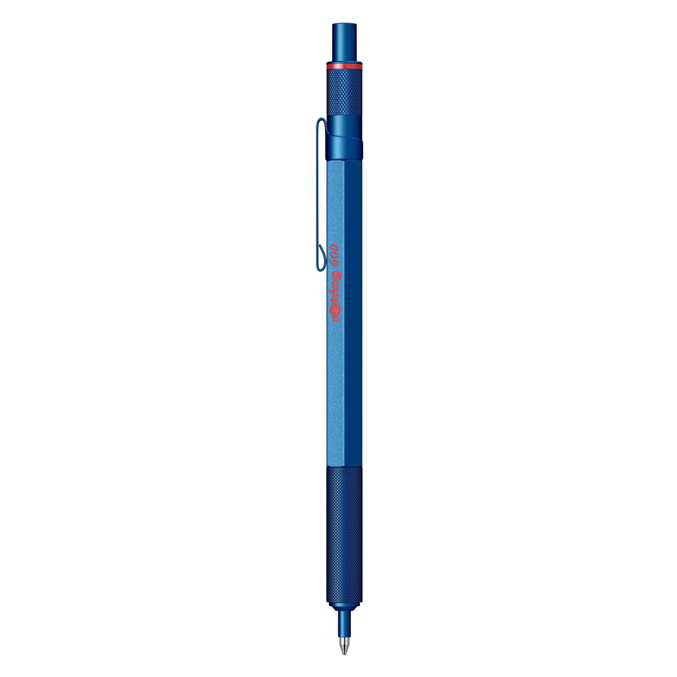 Rotring | 600 Series | Blue 1.0mm Ball Pen | Metal Body | Non-Slip | Metal Knurled Grip