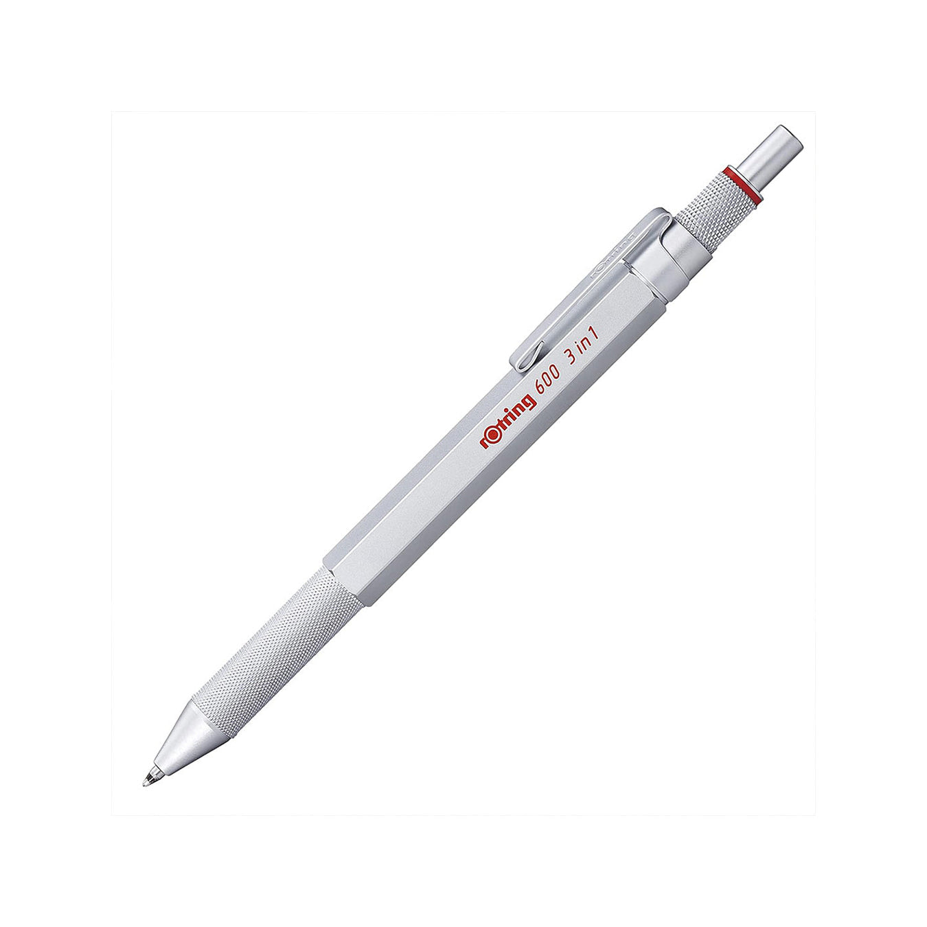 Rotring | 600 Pen And Mechanical Pencil | 3-in-1 | Silver