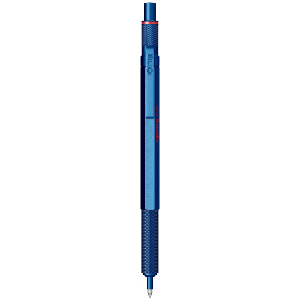 Rotring | 600 Series | Blue 1.0mm Ball Pen | Metal Body | Non-Slip | Metal Knurled Grip