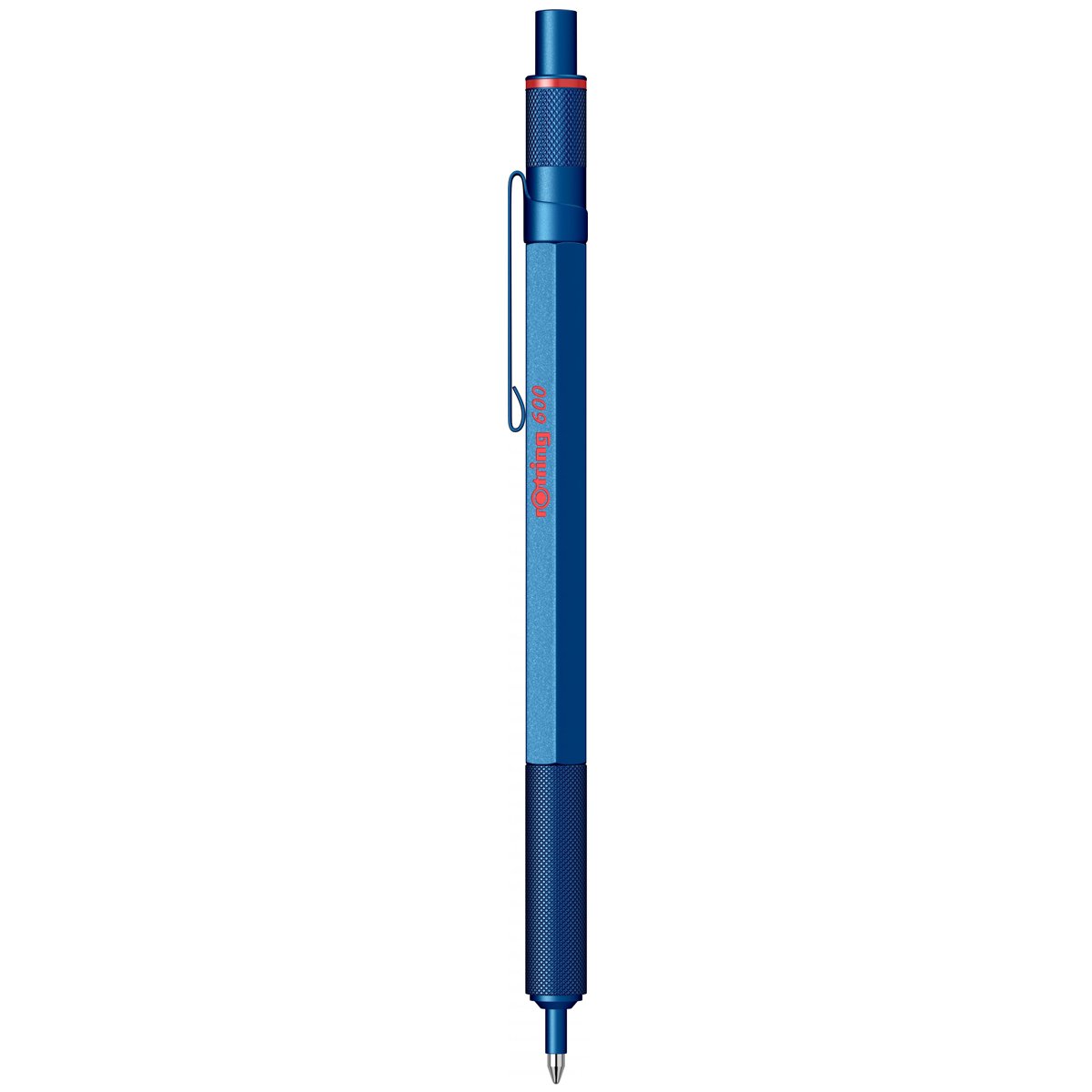 Rotring | 600 Series | Blue 1.0mm Ball Pen | Metal Body | Non-Slip | Metal Knurled Grip