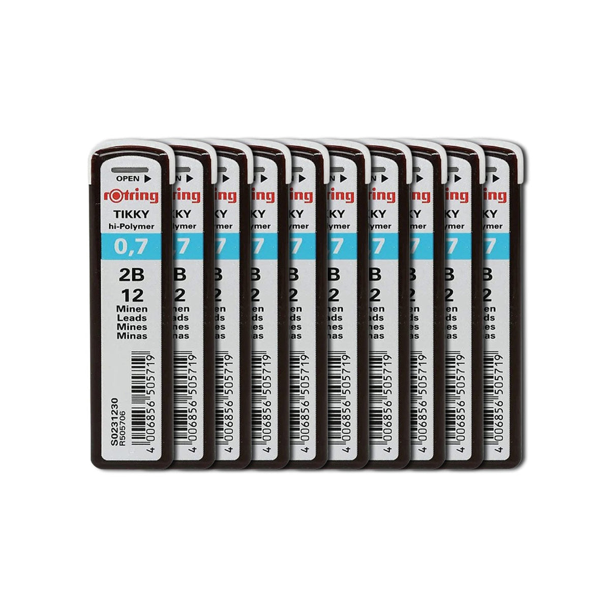 Rotring Tikky 0.7mm 2B Leads – Pack of 10