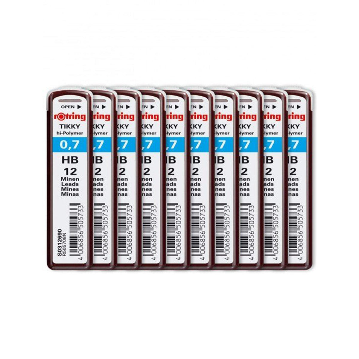 Rotring Tikky 0.7mm HB Leads – Pack of 10