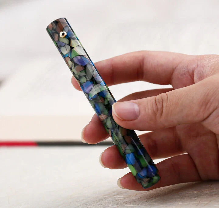 Moonman N8 Convertible Fountain Pen (EF Nib & Glass Nib) - Multicolored Green