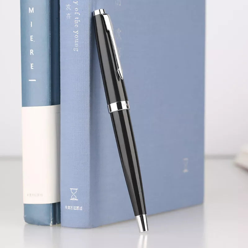 Moonman 80s Black Pocket Fountain Pen – Silver Clip, Fine Nib