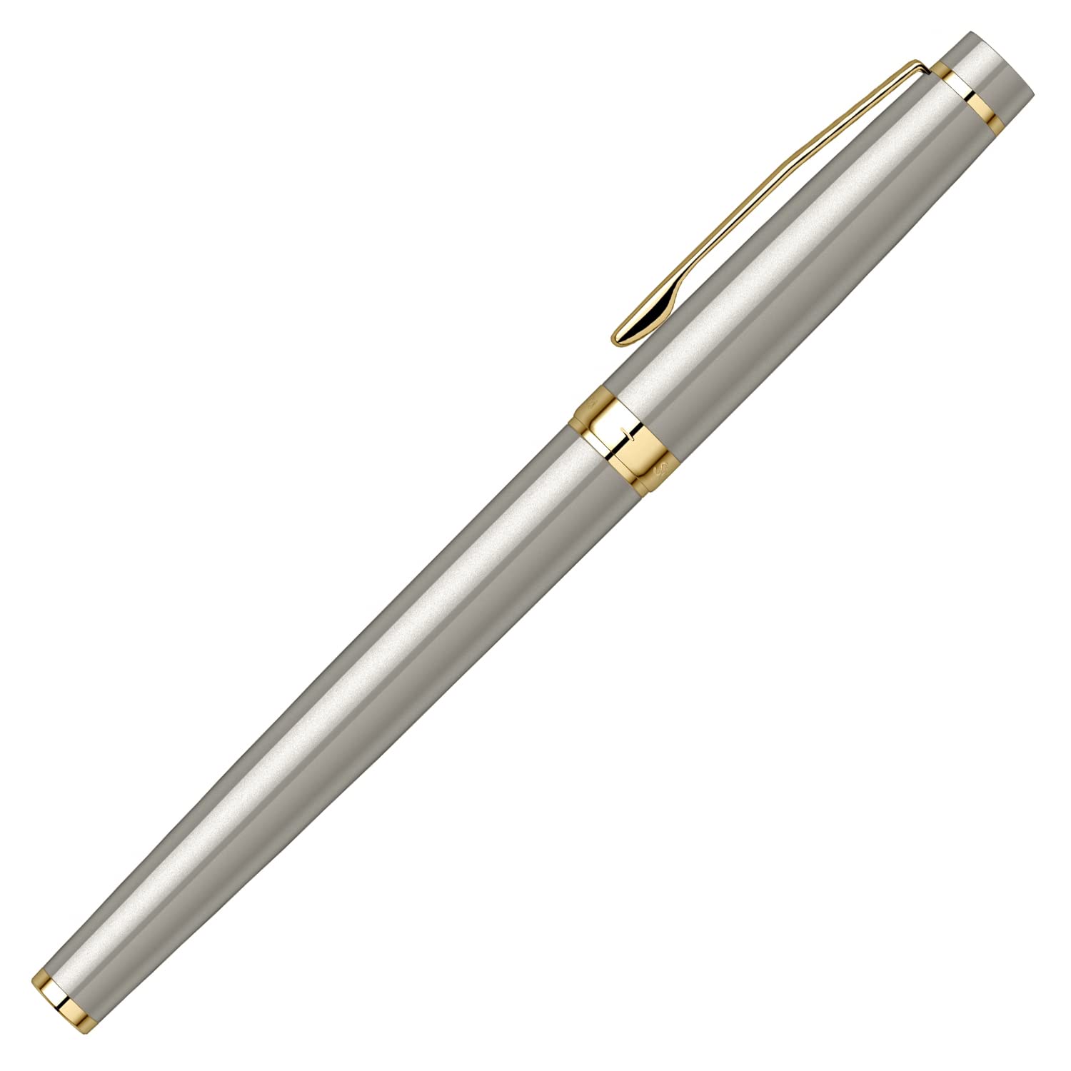 Scrikss | Honour 38 | Brass Body with Gold Plated | Fountain Pen | Grey