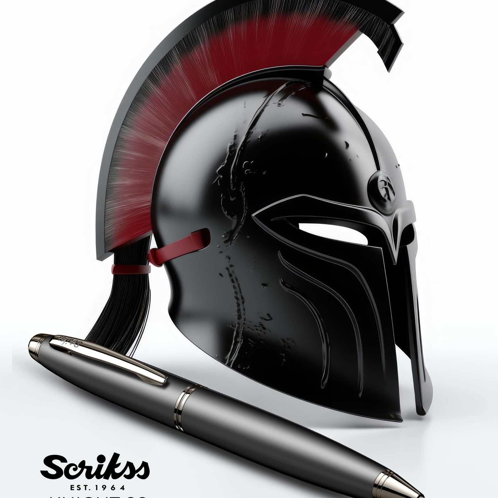 Scrikss | Knight 88 | Ballpoint Pen | Matt Black Gold Chrome