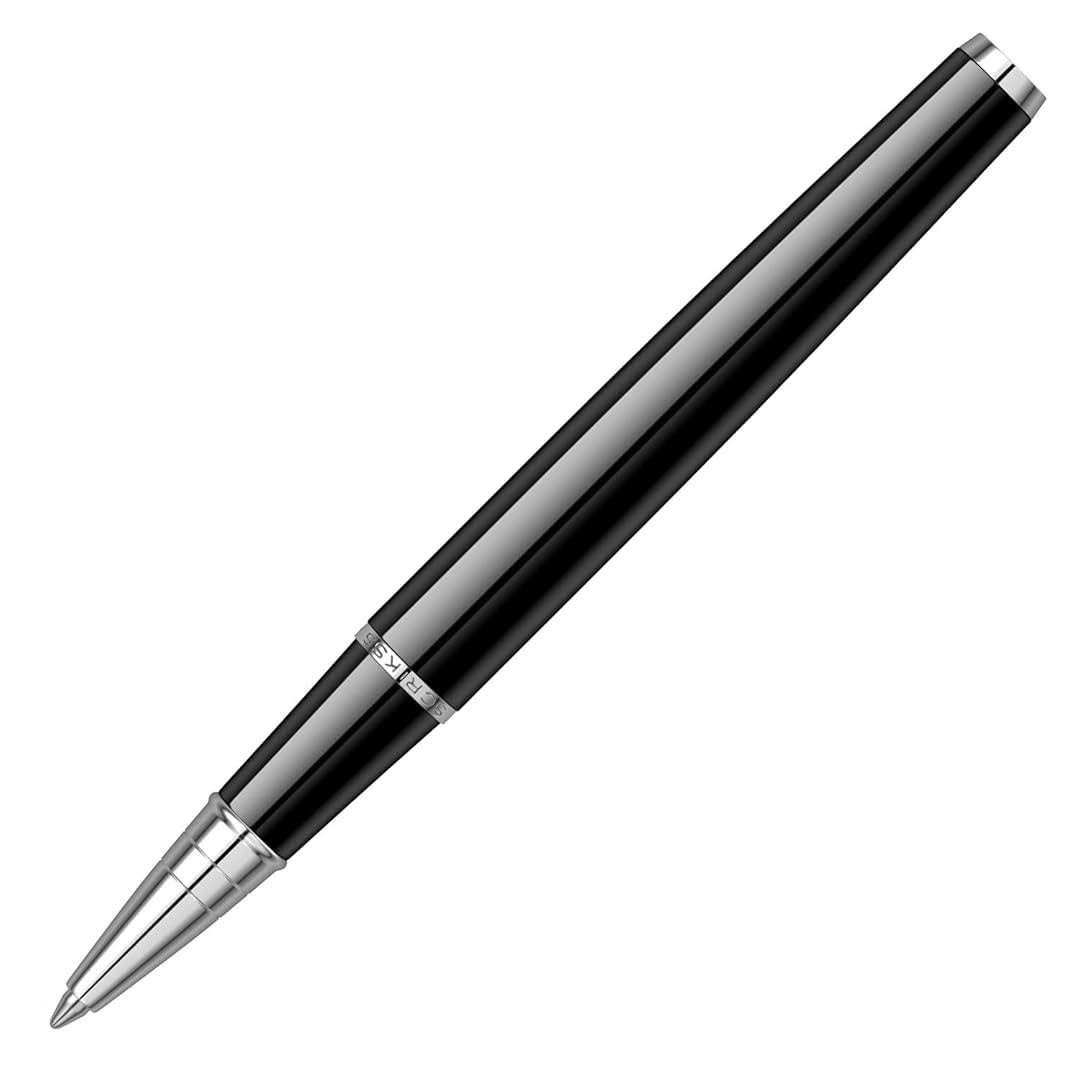 Scrikss | Metropolis | 800 Series | Roller Ball Pen | Brass Body | Chrome Plated Black