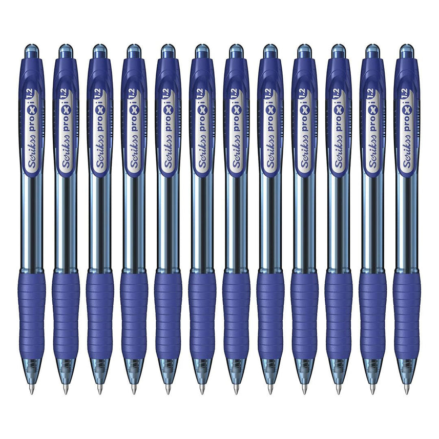Scrikss | Proxi Series | Ball Point Pen | 12 Blue Barrel