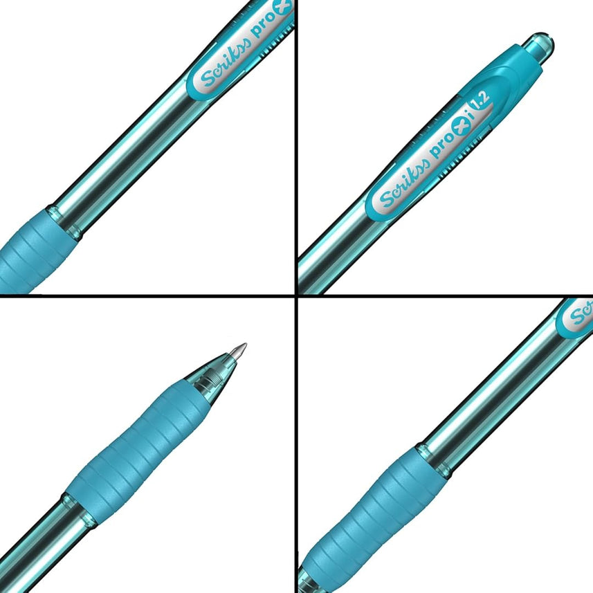 Scrikss | Proxi Series | Ball Point Pen | 12 Mint Sky Blue Barrel