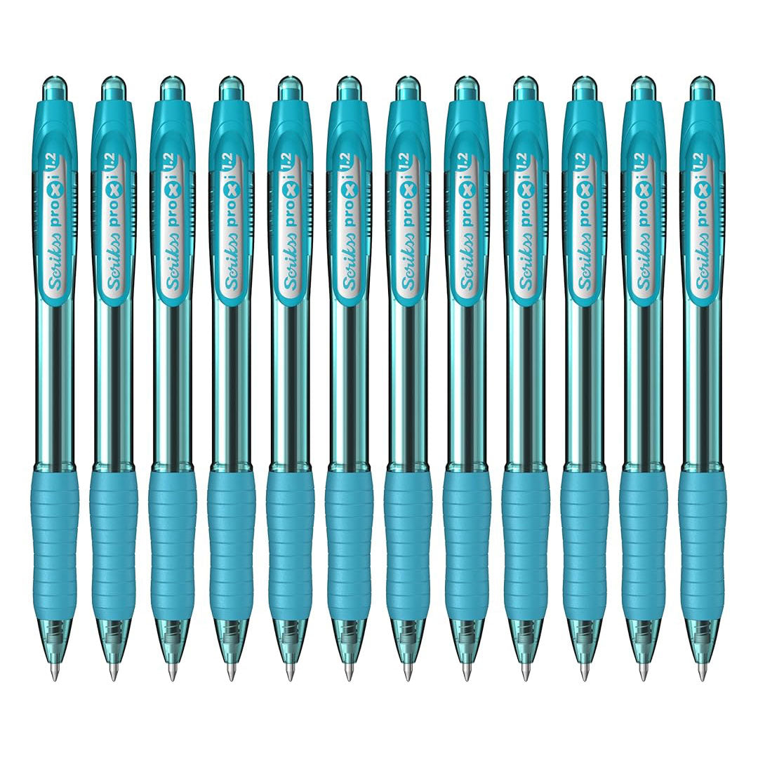 Scrikss | Proxi Series | Ball Point Pen | 12 Mint Sky Blue Barrel