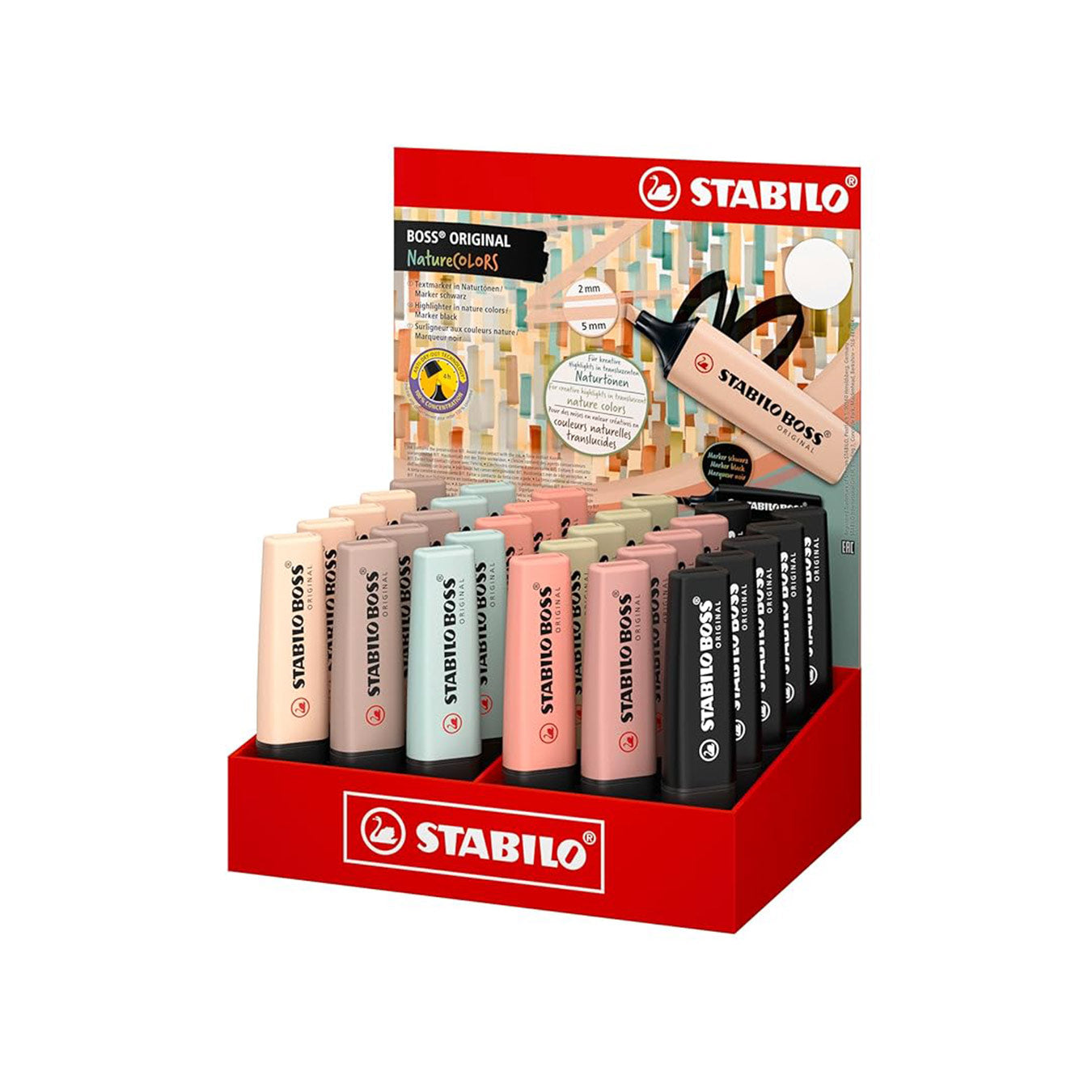 STABILO BOSS Nature Highlighter Pen – Pack of 30