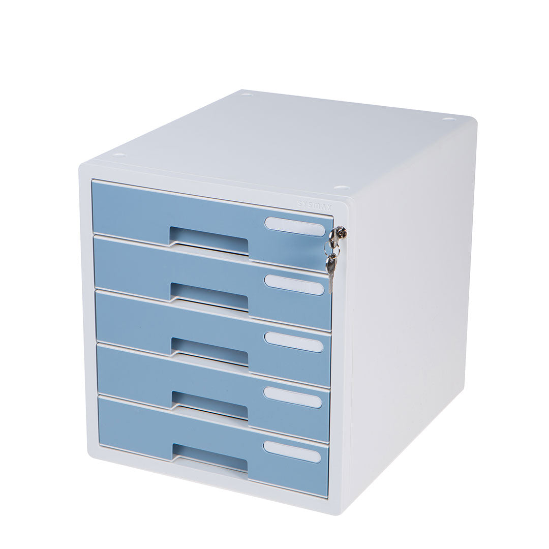 Sysmax | Lockable File Cabinet | 5 Drawers | Mint | Deluxe Color | For Office School & Hospital