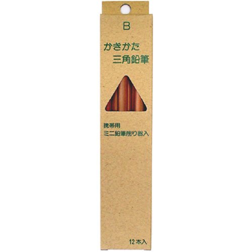 Thick Triangular Wooden Pencil with Sharpener Set / Kita-Boshi Pencil