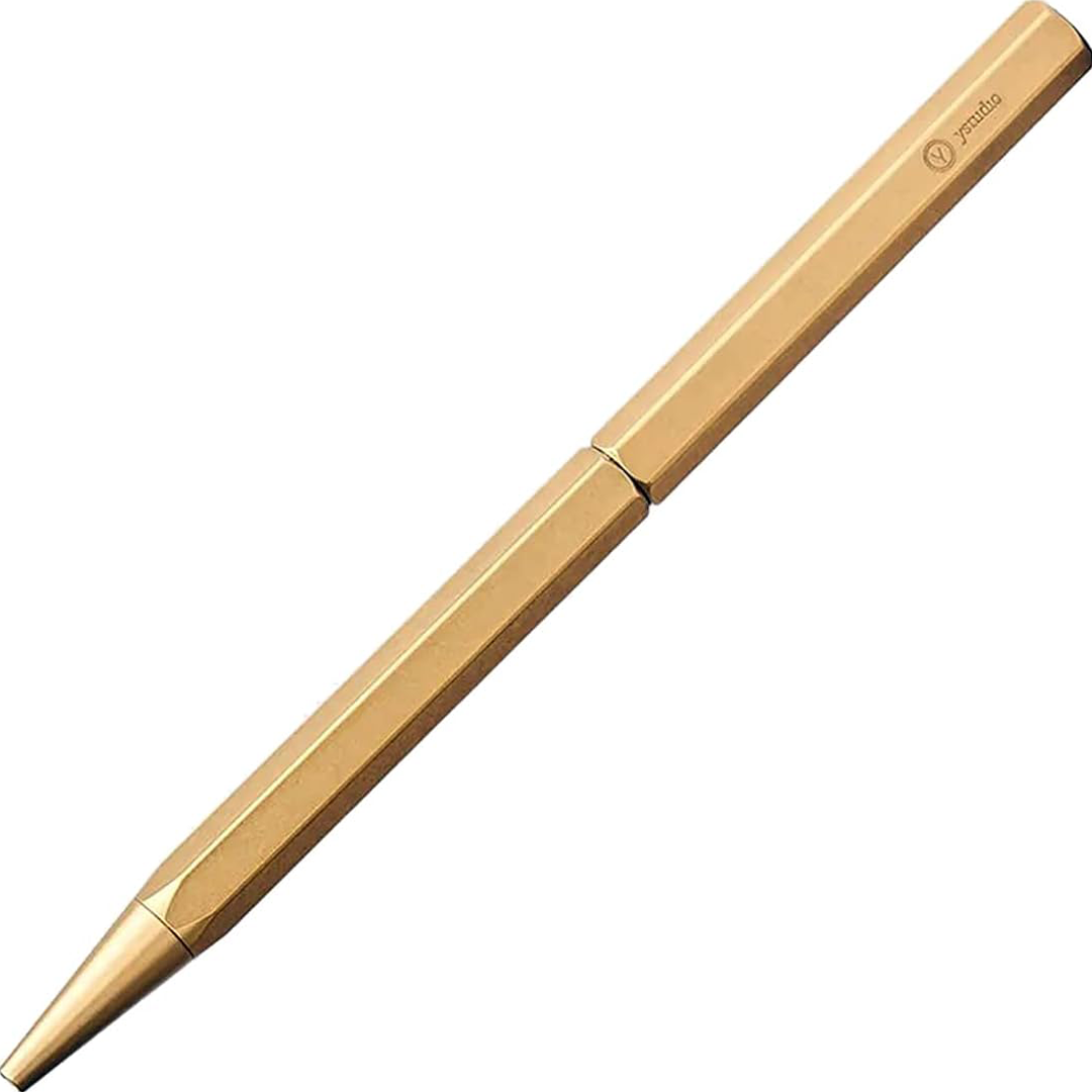 Ystudio | Ballpoint Pen | Classic Revolve | Slim Brass