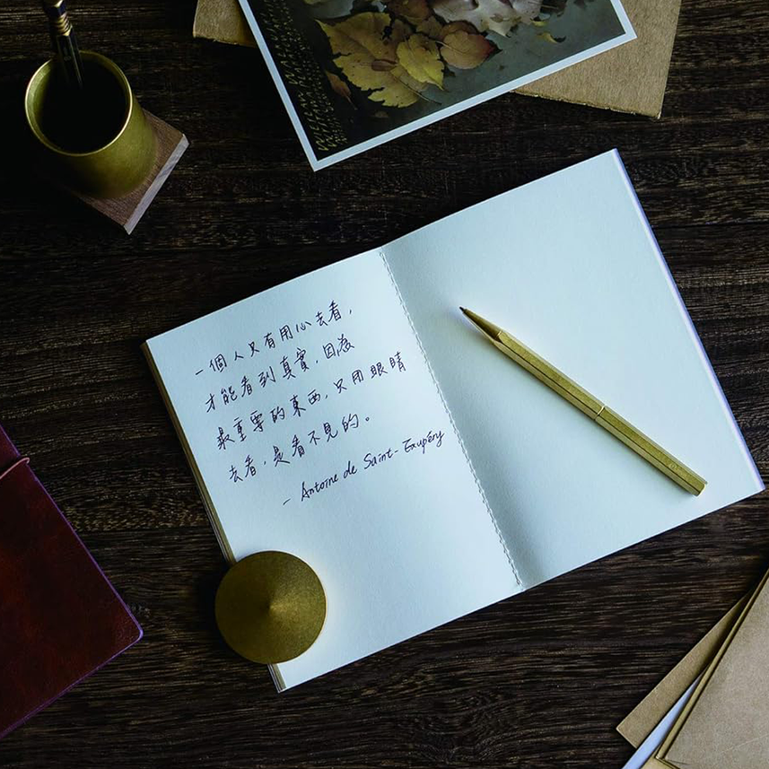 Ystudio | Ballpoint Pen | Classic Revolve | Slim Brass