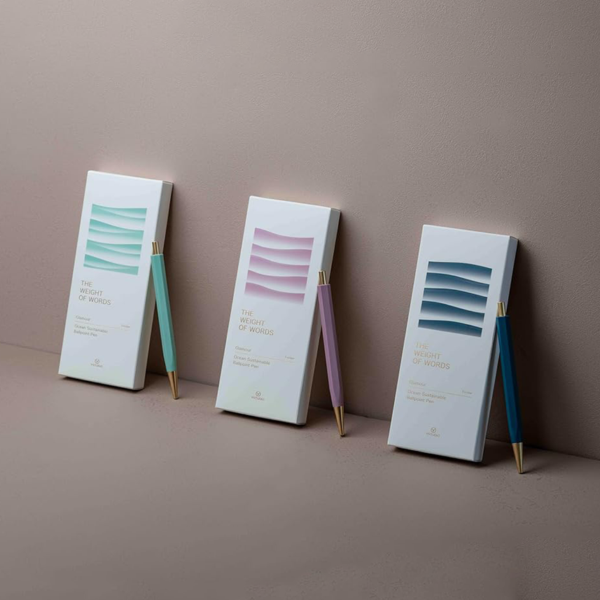 Ystudio Ballpoint Pen - Glamour Evolve, Ocean Sustainable in Evening Purple