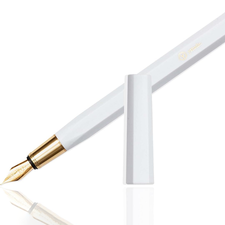 Ystudio Resin Series – Fountain Pen in White Colour | Medium Nib