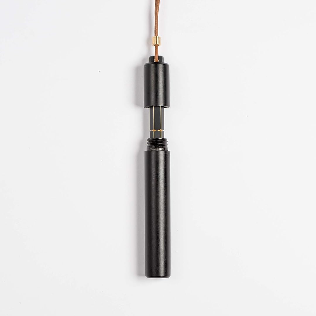 Ystudio Classic Revolve Portable Fountain Pen – Black Metal (Medium Nib)