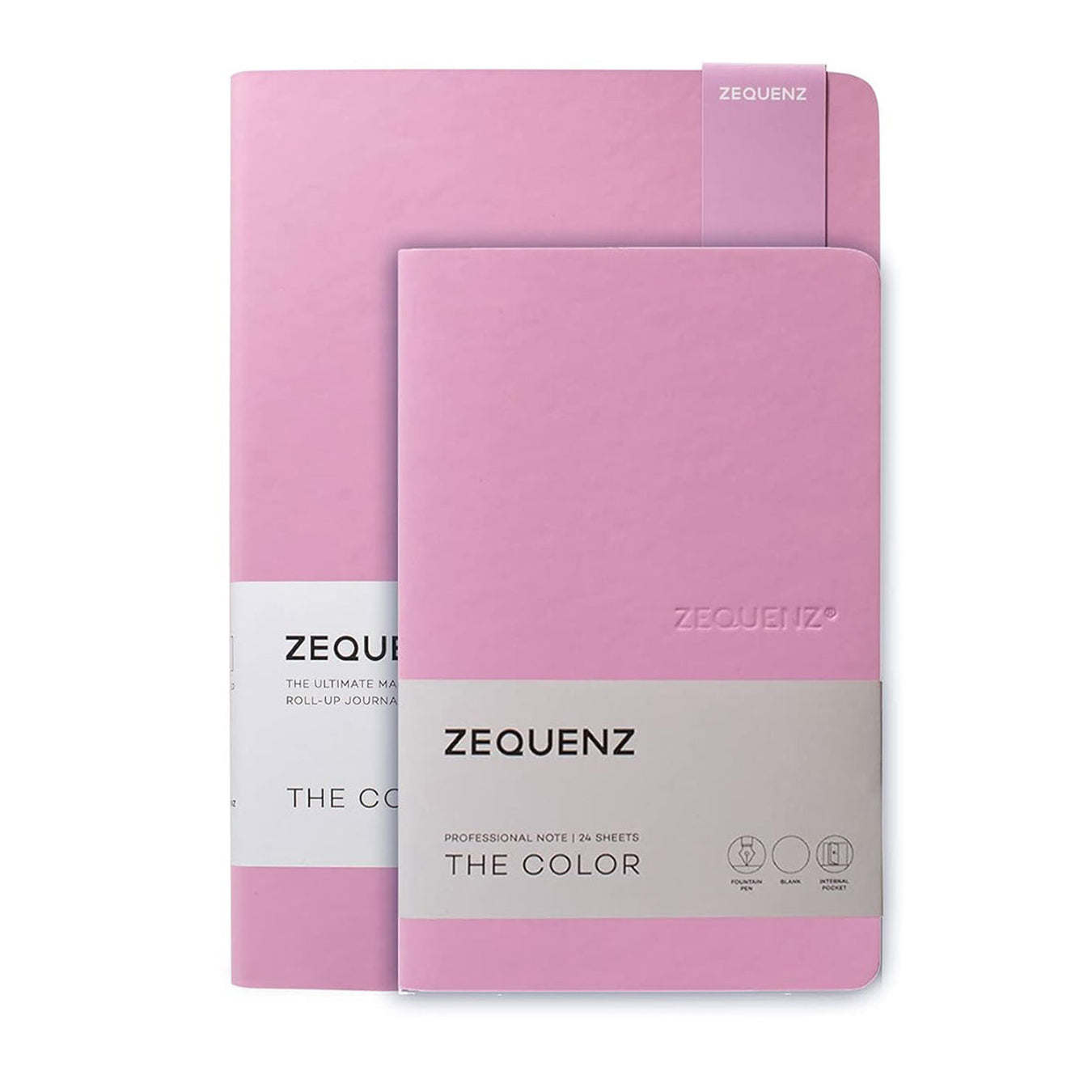 Zequenz A5 & A6- Lilac Notebook Set Blank Acid Free Paper 200 Pages Each 80GSM 360 Degree Flexibility 100% Handmade Fountain Pen Friendly Color Series Pack of 2 Notebooks