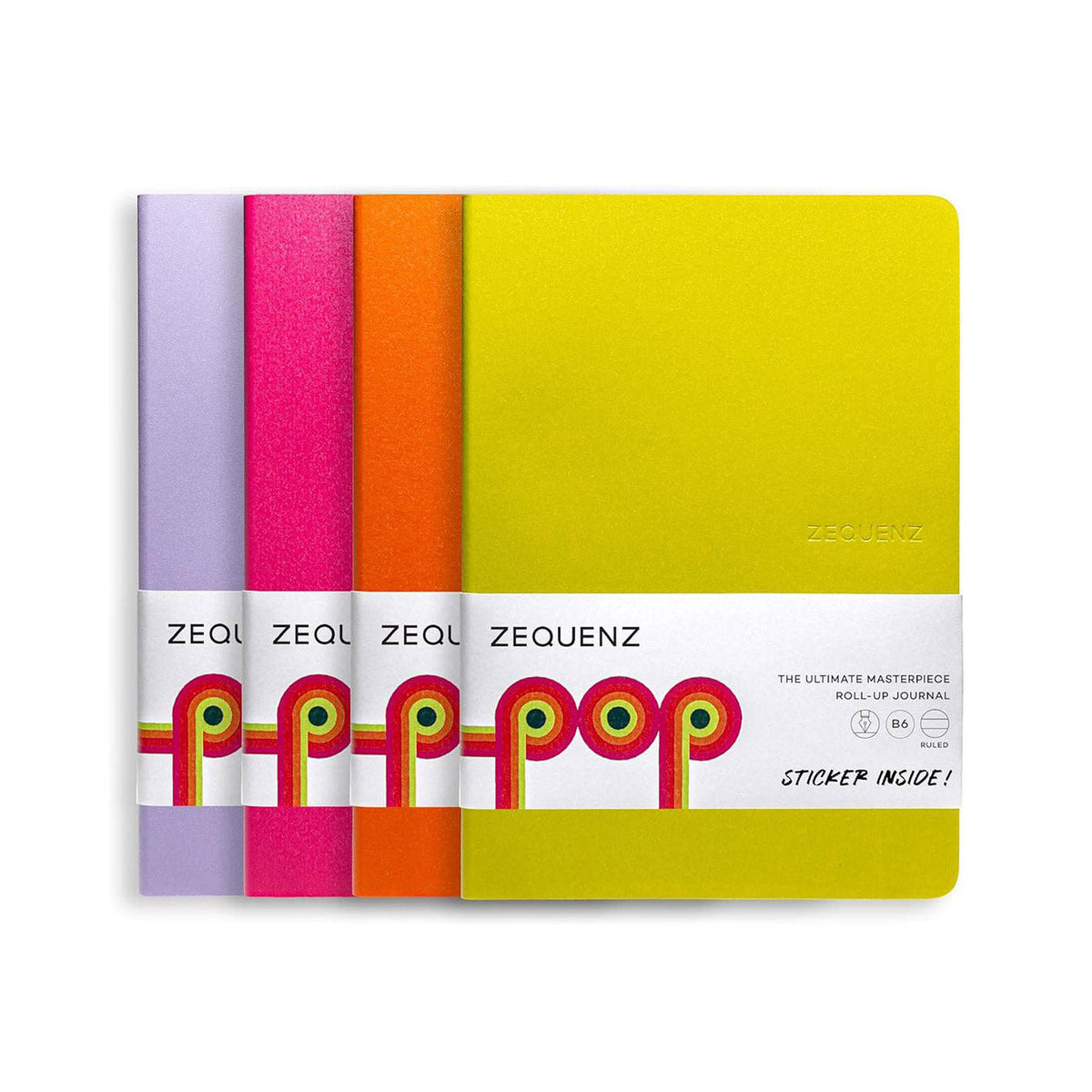 Zequenz A6 Notebook Set of 4 – Ruled, 120 Pages, 80gsm