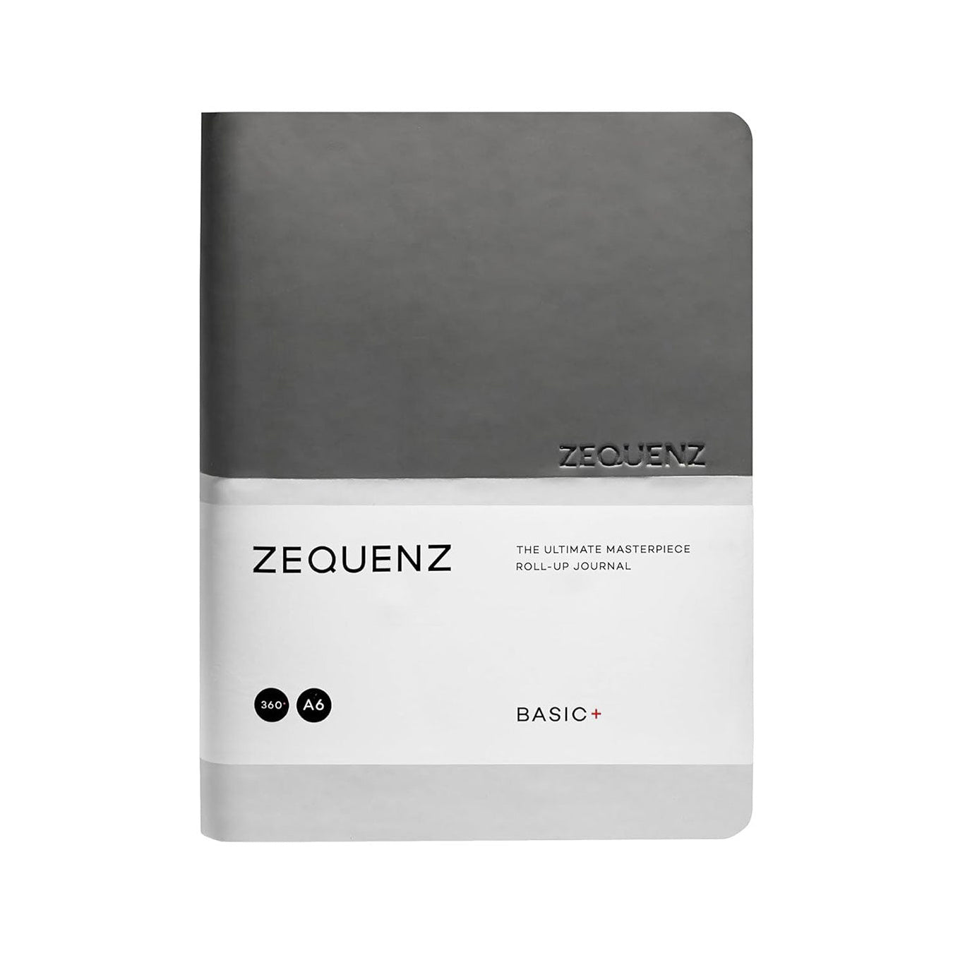 Zequenz A6 Size Grey White Notebook Squared & Blank Acid Free Paper 200 Pages each Ruling 400 Pages 70GSM 360 Degree Flexibility 100% Handmade PU and White paper Basic Plus Series