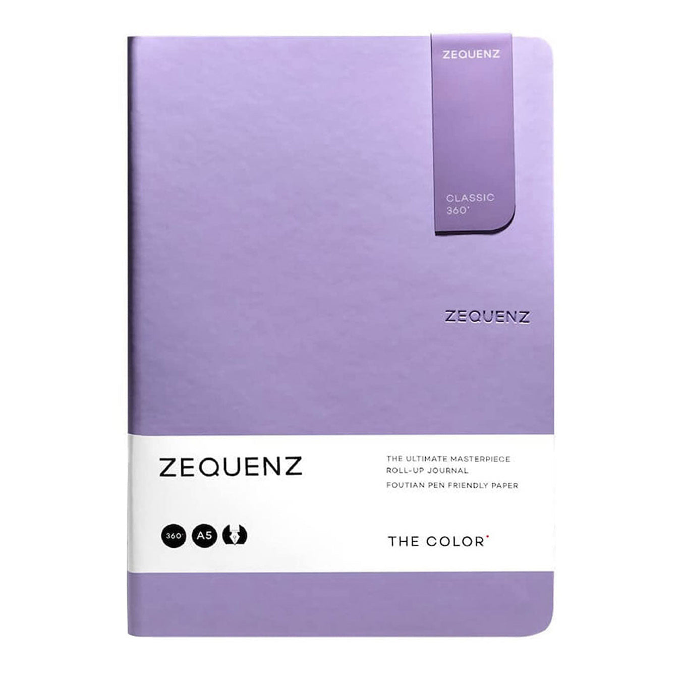 Zequenz A5 Size Lavender Purple Slim Notebook Dotted Acid Free Paper 200 Pages 80GSM 360 Degree Flexibility 100% Handmade Fountain Pen Friendly Color Series Bookmark Included