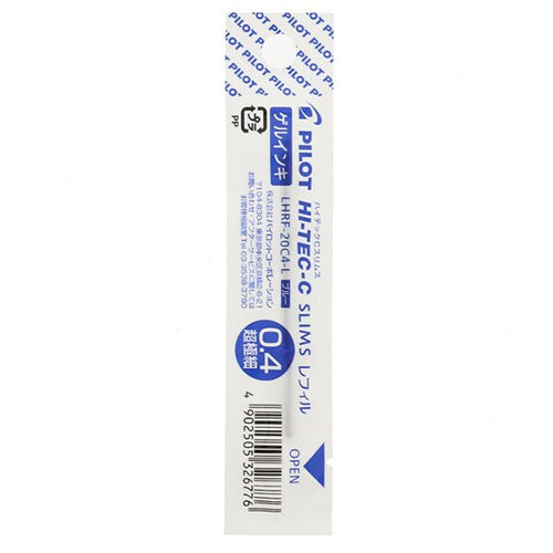 Pilot Ballpoint Pen Refill - LHRF-20C4-B/R/L (0.4mm) - For HI-TEC-C Slims