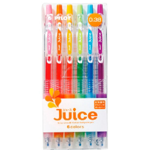 Pilot Ballpoint Pen Juice - 0.3mm - 6 Colors Set