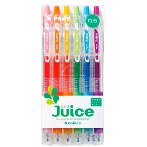 Pilot Ballpoint Pen Juice - 0.5mm- 6 Colors Set