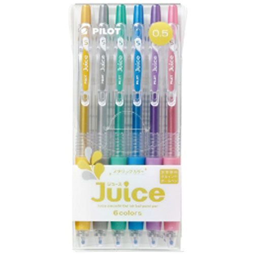 Pilot Ballpoint Pen Juice Metallic Color - 0.5mm - 6 Colors Set