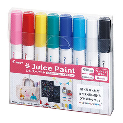 Pilot Marker Pen Juice Paint - 0.7mm - 8 Colors Set