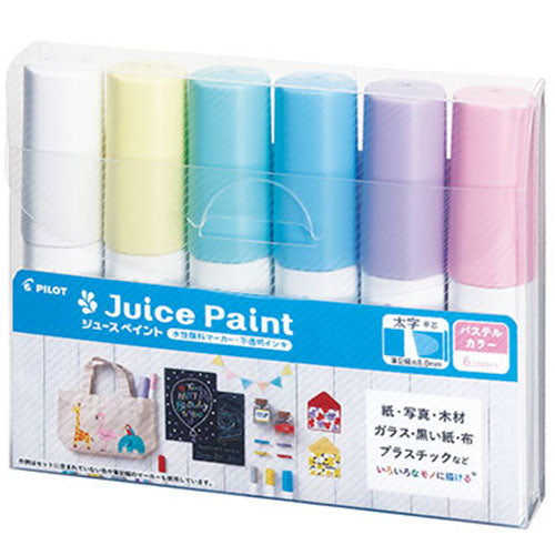 Pilot Marker Pen Juice Paint Pastel Color - 8.0mm - 6 Colors Set