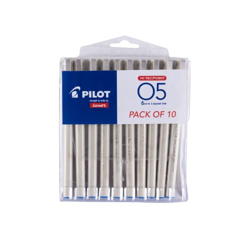 Pilot O5 Roller Ball Pen Pack of 10, Blue