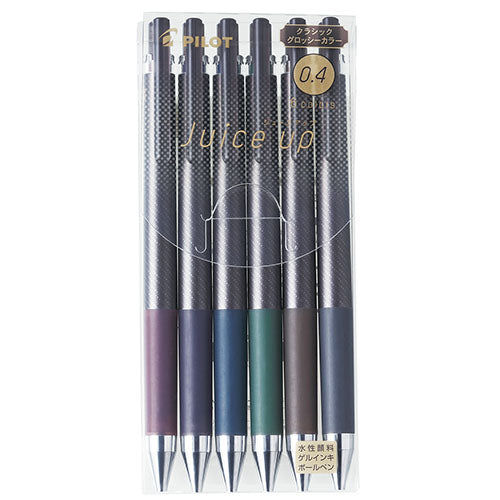 Pilot Ballpoint Pen Juice Up - 0.4mm - Glossy 6 Colors Set
