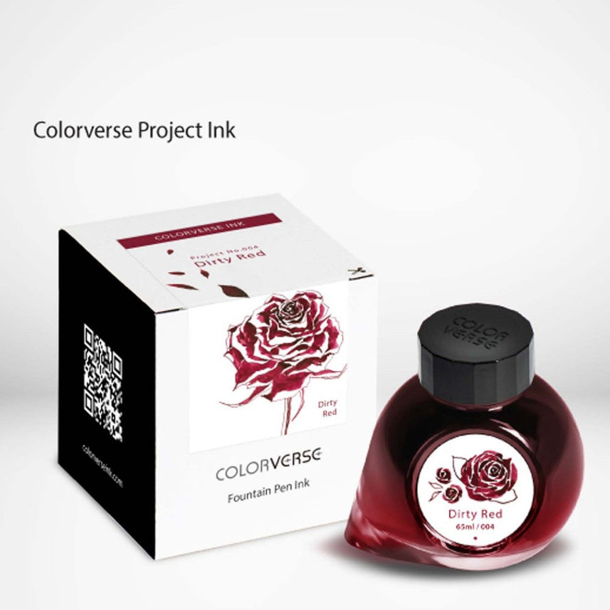 Colorverse | Project Series | Fountain Pen Ink | Dirty Red | 65ml - penpencilink