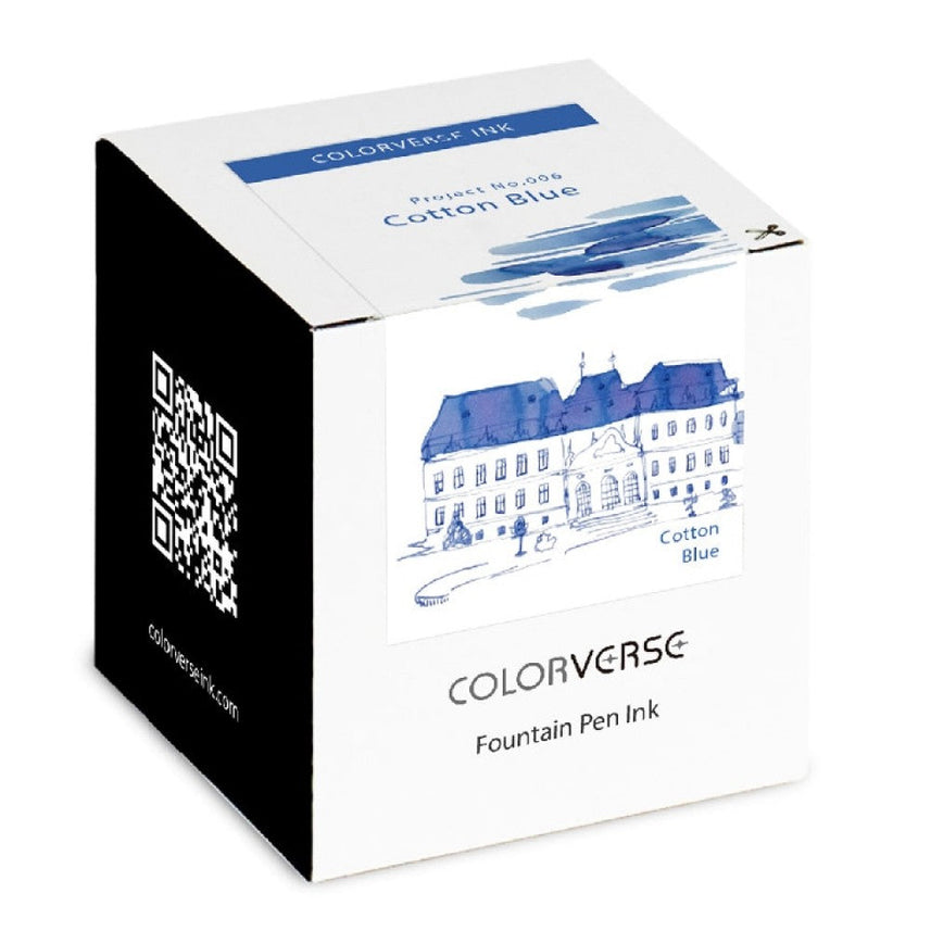 Colorverse | Project Series | Fountain Pen Ink | Cotton Blue | 65ml - penpencilink