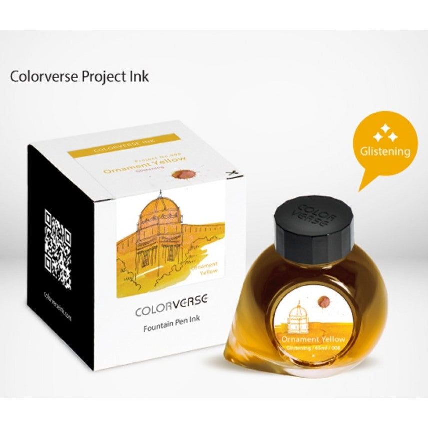 Colorverse | Project Series | Fountain Pen Ink | Ornament Yellow | 65ml - penpencilink