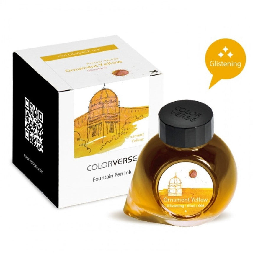 Colorverse | Project Series | Fountain Pen Ink | Ornament Yellow | 65ml - penpencilink
