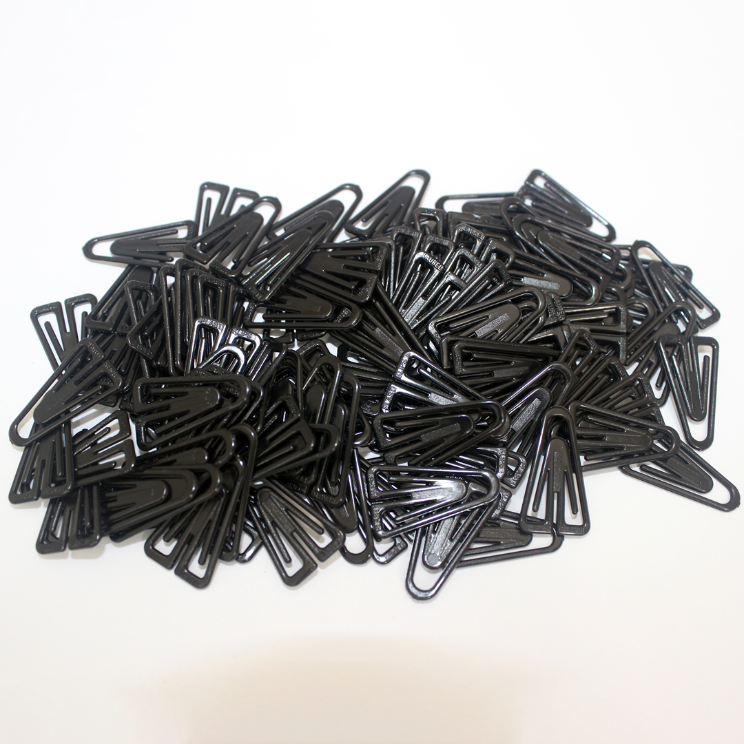 Laurel | Black Paper Clips | Markers Tabs | 25mm | Pack of 100 Clips