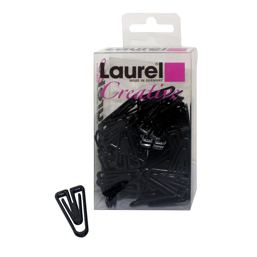 Laurel | Black Paper Clips | Markers Tabs | 25mm | Pack of 100 Clips