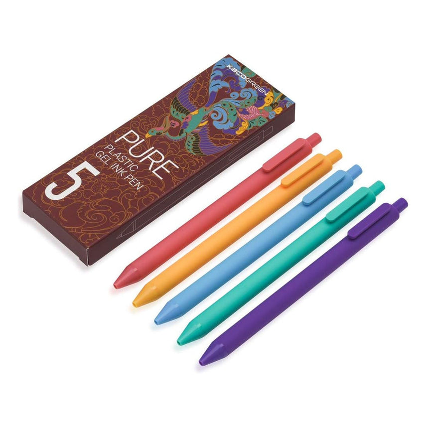 Kaco | Gel Pens | 0.5mm | Pure | Pack of 5