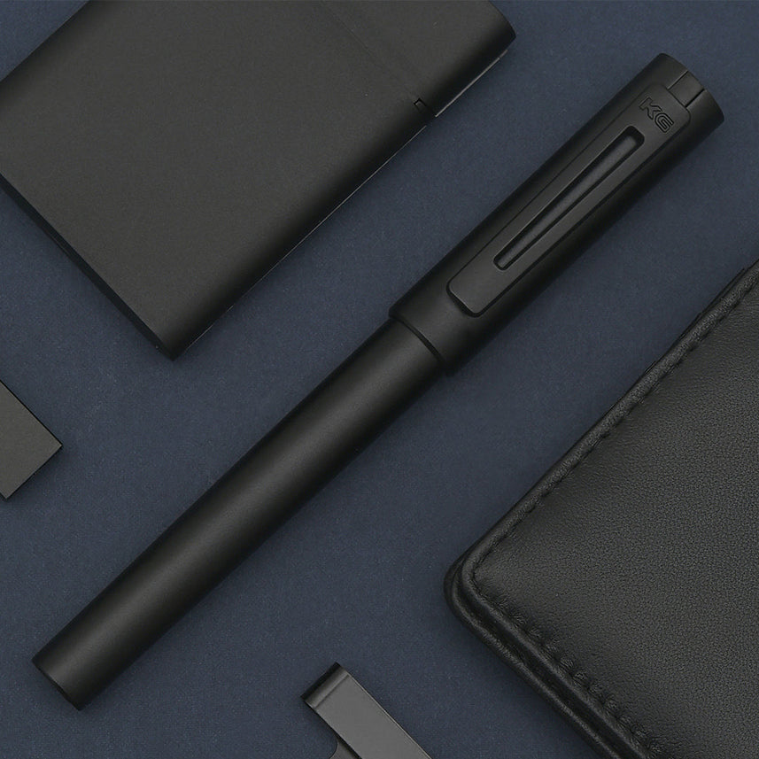 Kaco | Combo Set | Fountain Pen with Bottle Ink | Sky Metal