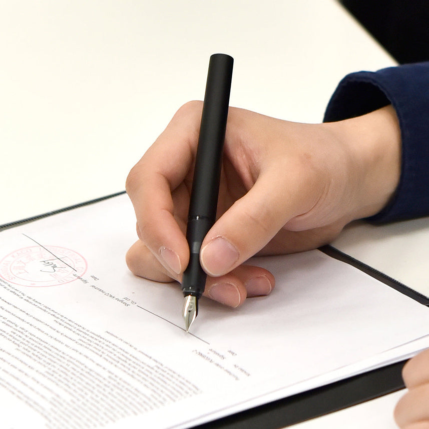 Kaco | Combo Set | Fountain Pen with Bottle Ink | Sky Metal