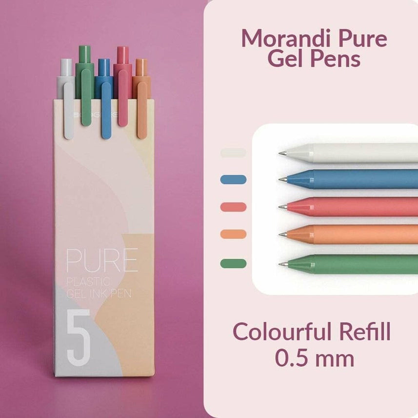 Kaco | Gel Pens | 0.5mm | Pure | Pack of 5