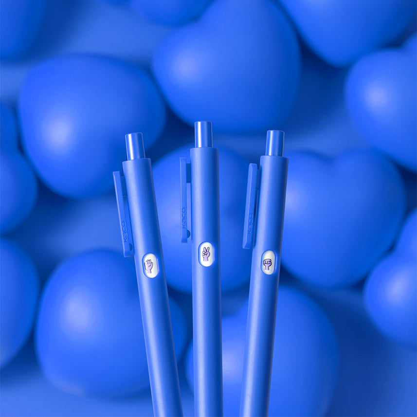 Kaco | Gel Pens | 0.5mm | Black Ink | Pure | Rock Paper Scissors