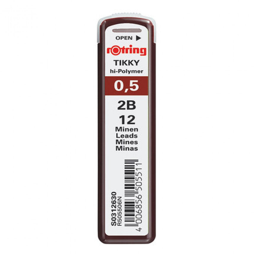Rotring | Tikky | 0.5MM | 2B Replacement Leads | Pack of 10