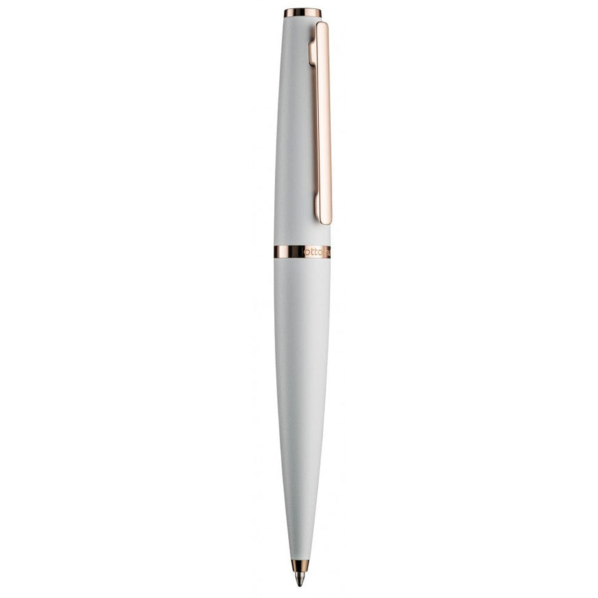Otto Hutt | Design 06 | Ball Point Pen | White Barrel | Rose Gold
