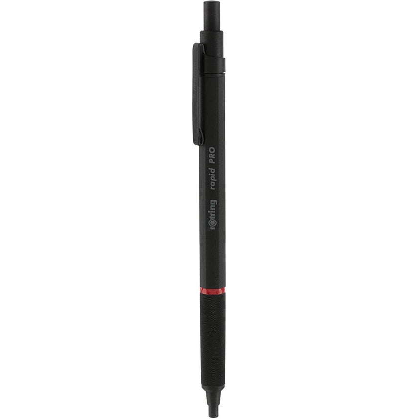 Rotring | Rapid Pro | Black Retractable | Ball Point Pen | Metal Body | Hexagonal Barrel