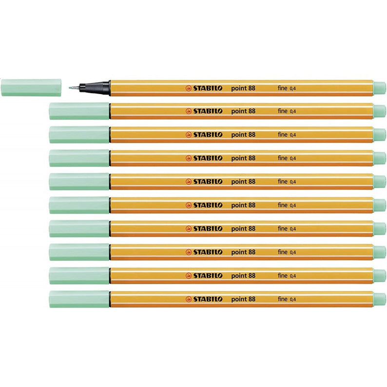 Stabilo | Point 88 | Fineliner | Ice Green | Pack Of 10 - penpencilink